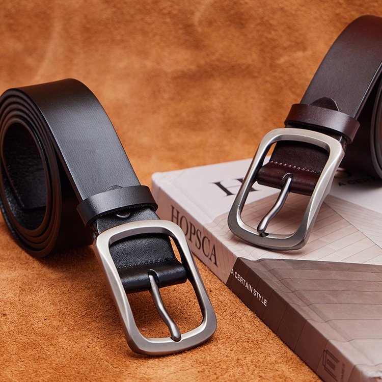 Thắt lưng nam da bò thật nguyên tấm dây nịt nam cao cấp Conteno-V5592