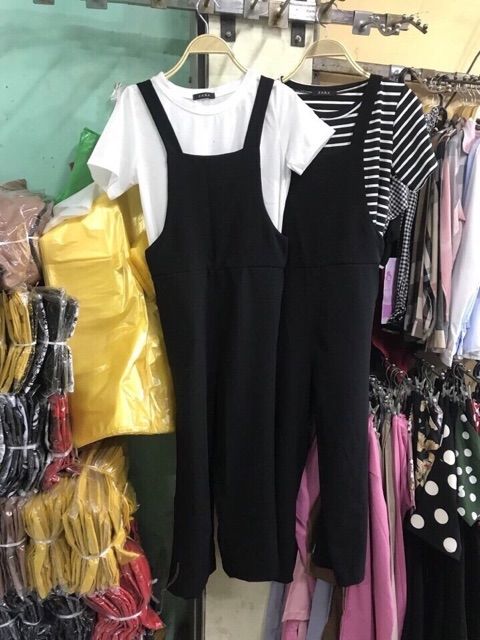 Set Quần Yếm Kèm Áo Ngắn Tay Thời Trang | BigBuy360 - bigbuy360.vn