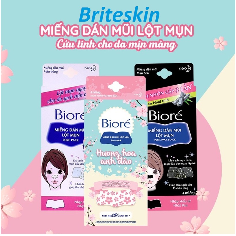 Miếng Dán Lột Mụn Biore (Hộp 4 Miếng)