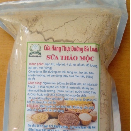 Sữa thảo mộc 500g Thực Dưỡng Bà Loan