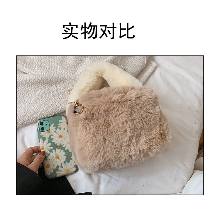 Túi đeo chéo phủ lông JASMIN NOIR thời trang cho nữ
