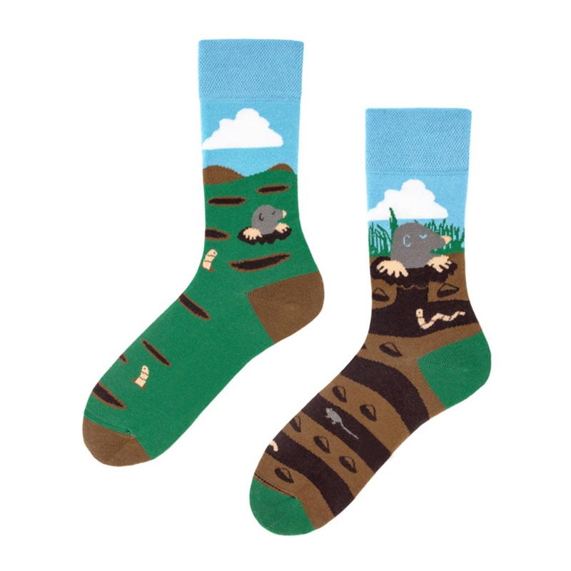 Xiangbao Vớ Trượt Patin In Hình Động Vật Hoạt Hình Vui Nhộn Sáng Tạo Phong Cách Harajuku Cho Nam Và Nữ