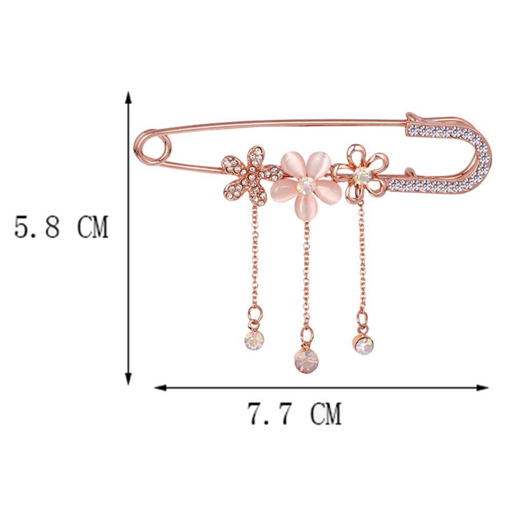 Trâm Cài Áo Hình Hoa Đính Đá Sang Trọng Cho Nữ