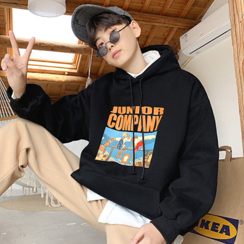 Áo sweater nam nữ unisex form rộng nỉ ngoại dày COMPANY local brand ulzzang đen trắng hàn quốc có mũ PREMIUM chống nắng