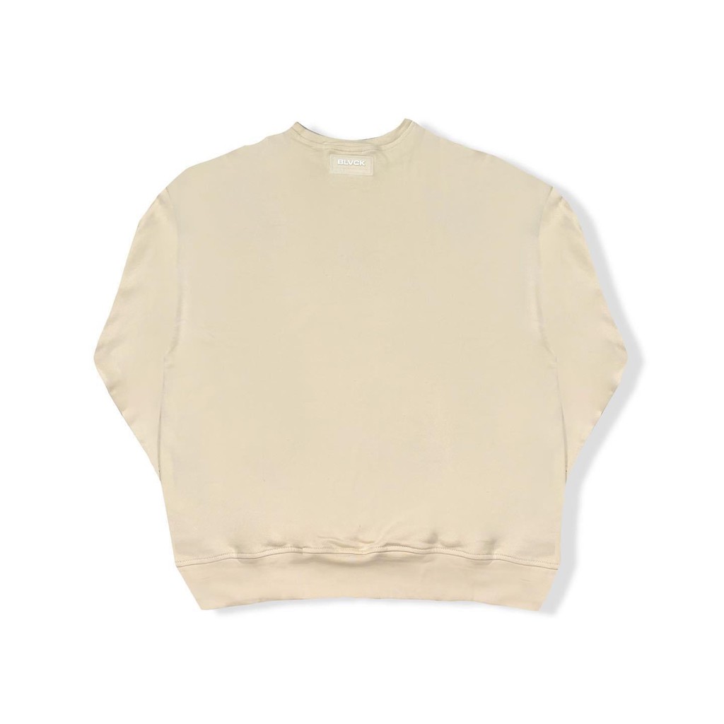 [Mã SKAMCLU7 giảm 10% Tối Đa 50K đơn 0Đ] Ảo nỉ tay dài BLVCK Logo - Màu kem | BigBuy360 - bigbuy360.vn