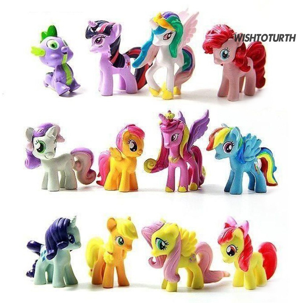 Set 12 Mô Hình Ngựa Pony Đồ Chơi Cho Bé