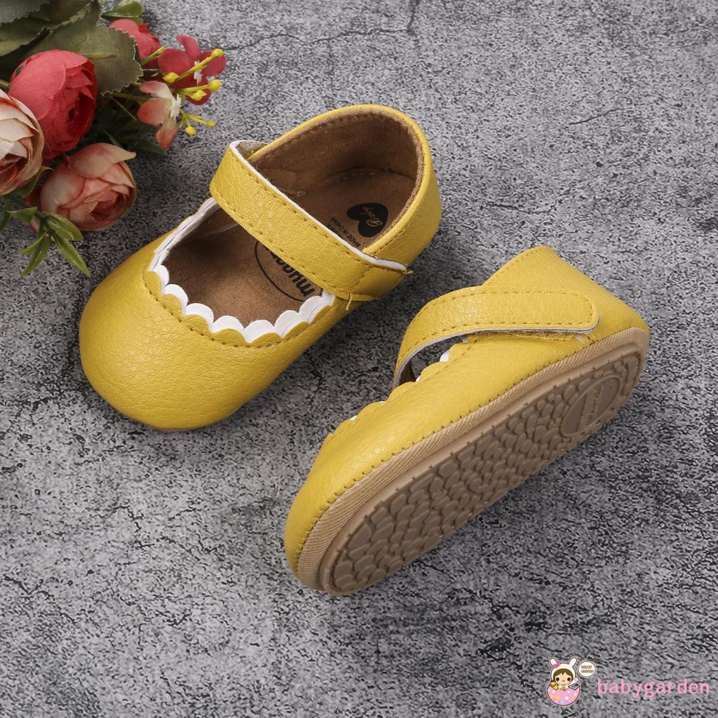 Giày búp bê chất liệu da PU mềm chống trượt thời trang dễ thương cho bé gái