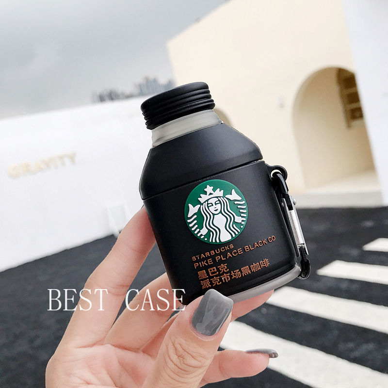 STARBUCKS Vỏ Đựng Bảo Vệ Hộp Sạc Tai Nghe Airpods Hình Chai Nước Starbuck 3