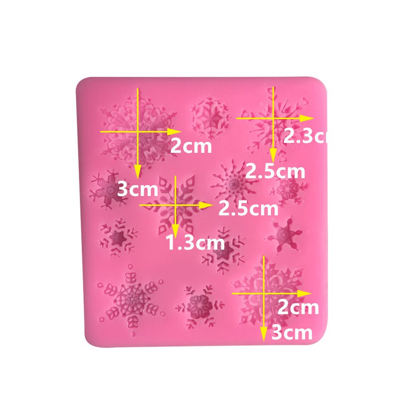 Khuôn Silicon Bảng Hình Bông Tuyết Các Mẫu - Khuôn Làm Nến, Thủ Công, Handmade