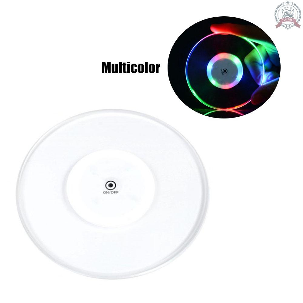 Đế Lót Ly Tròn Bằng Acrylic Siêu Mỏng Có Đèn Led Phát Sáng Tiện Dụng Cho Quán Bar / Gia Đình
