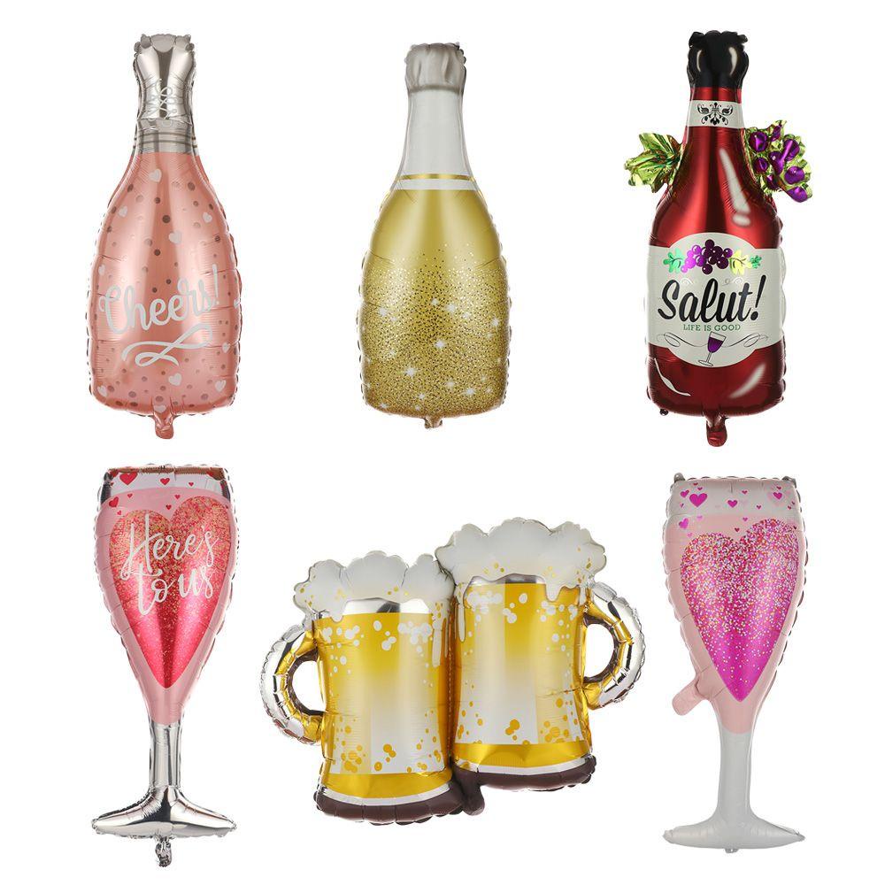 Bong Bóng Màng Nhôm Hình Chai Rượu Vang Cỡ Lớn Sáng Tạo Chất Lượng Cao