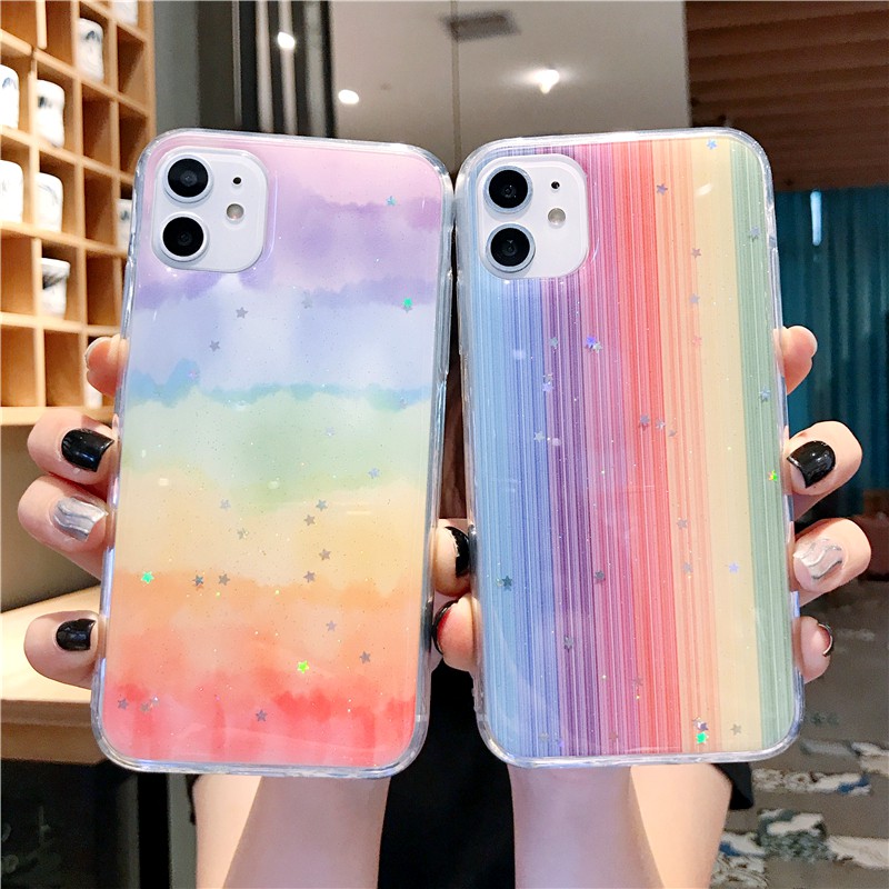 Ốp điện thoại màu cầu vồng cho iphone 5/5s/6/6plus/6s/6s plus/6/7/7plus/8/8plus/x/xs/xs max/11/11 pro/11 promax/samsung | BigBuy360 - bigbuy360.vn