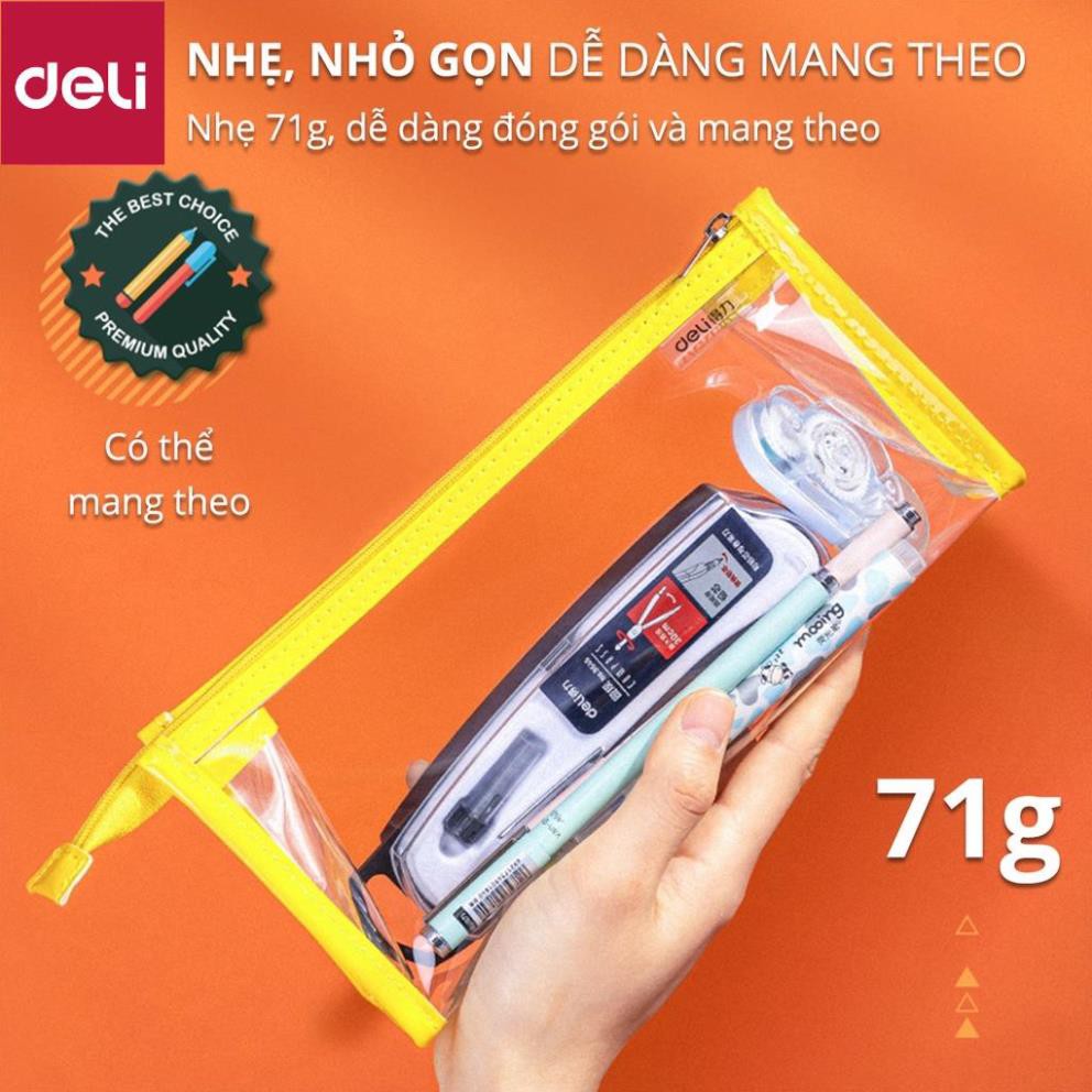 Túi đựng bút đồ dùng cá nhân trong suốt Deli - 67027 [Deli]