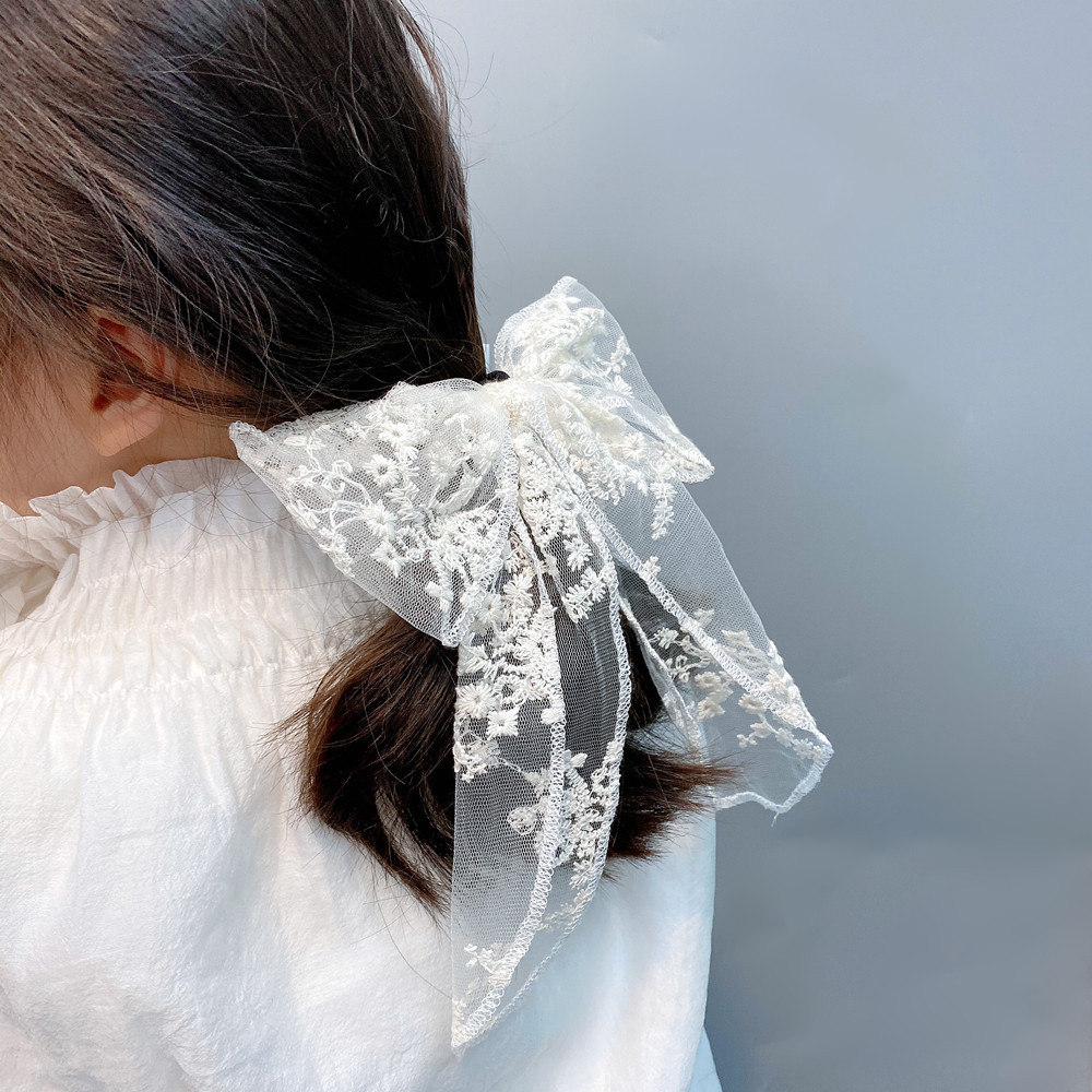 elegant ribbon hairband black and white color wedding dating hair accessories for ladies girls