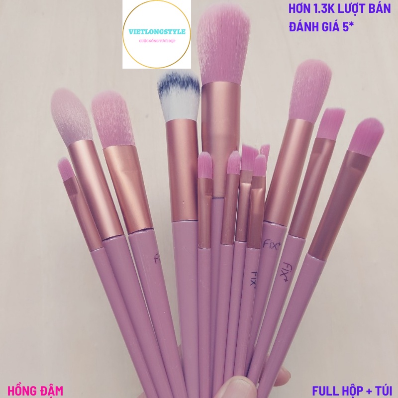 Bộ Cọ Trang Điểm Makeup Fix Set 13 Cây {FULL HỘP + TÚI}