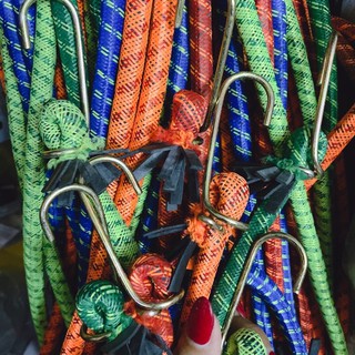 Dây thun ràng đồ, dây chun chằng hàng, dây cột chở hàng sợi tròn đàn hồi tốt, bền chắc chắn, móc kim loại