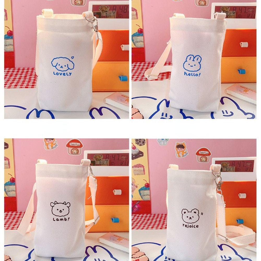 LILYES Túi Đựng Bình Nước Giữ Nhiệt Họa Tiết Hoạt Hình Đơn Giản