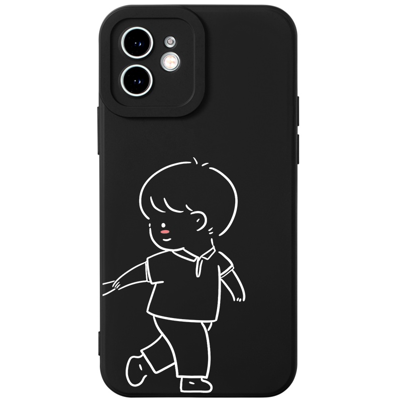 Ốp lưng JEERO JEERO hoạt hình cặp đôi dễ thương đẹp nam nữ cho iphone 14 13 12 11 Pro Max SE 2020 X XR XS 8 7 ip 6S 6 Plus kute HFF826