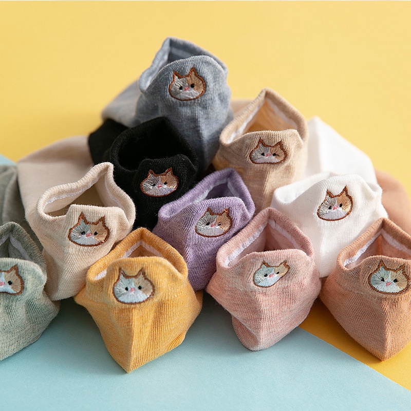 Vớ Cotton Mềm Thoáng Khí Chống Trượt In Họa Tiết Hoạt Hình Dễ Thương Cho Nữ