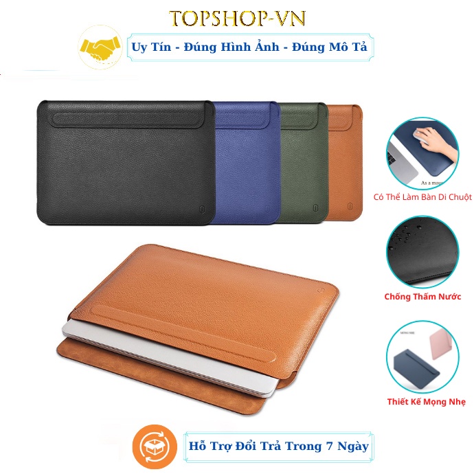 Bao Da Đựng Laptop - Surface, Bao Da Wiwu Skin Pro II Mỏng Nhẹ - Bảo Hành 6 Tháng
