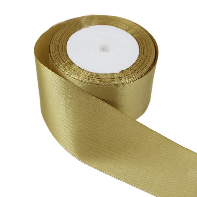 Cuộn dây ruy băng màu vàng trang trí đầm 22m