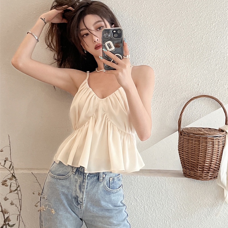 Áo Hai Dây Thiết Kế Đơn Giản Thời Trang Cho Nữ