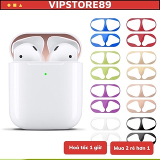 🍀 🌳AP 1 2 3 PRO 🌳Miếng Dán Kim Loại Bảo Vệ Hộp sạc Tai Nghe Bluetooth Ap Chất Lượng Cao Tính Năng Chống Bụi- VS