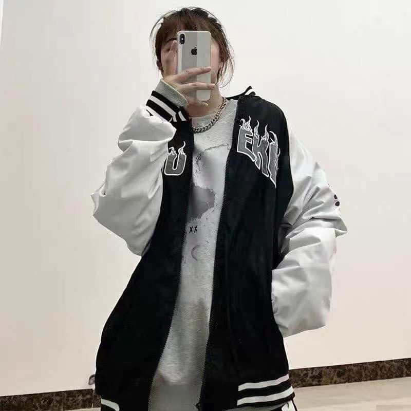 Áo Khoác Bomber phối tay VOGU ❣️ chất liệu: nỉ cotton