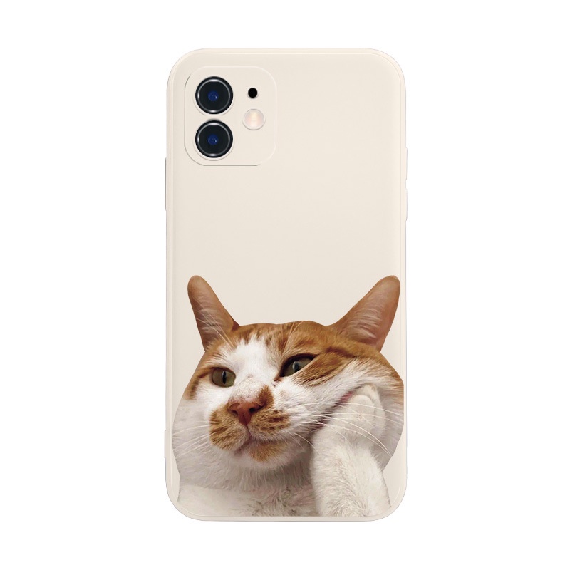 Ốp Điện Thoại Chống Sốc In Hình Mèo Cho Iphone 13 Pro 11 Pro Max Xr 6s 7 8 Plus 12 Mini 14 Pro Xs Max