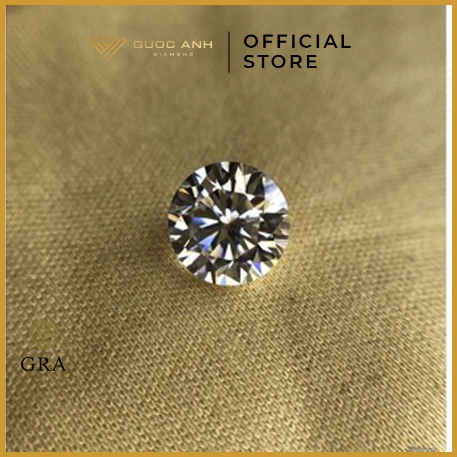 (Size 3.0) Kim cương nhân tạo Moissanite Mỹ, giác cắt tròn chuẩn kim cương