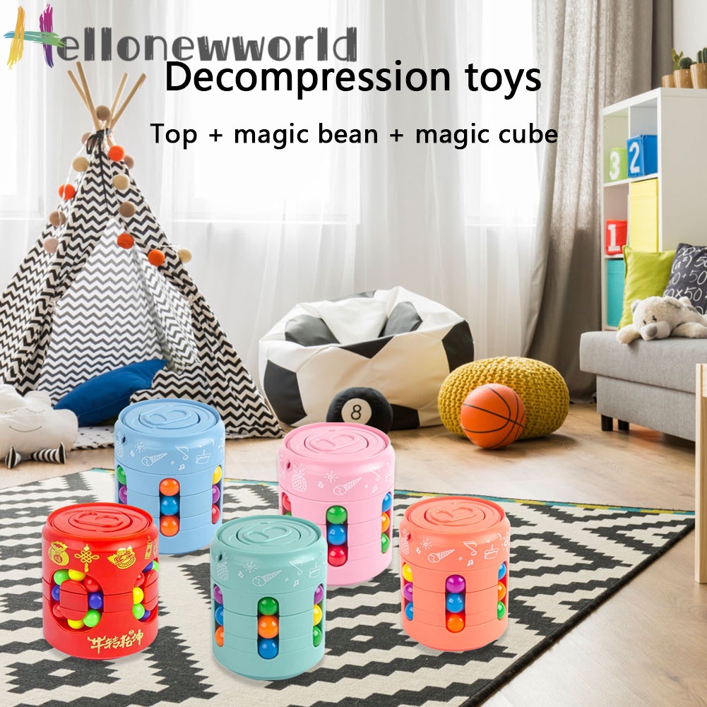 Đồ chơi khối rubik xoay hạt đậu giúp giảm căng thẳng cho trẻ em