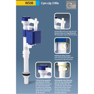 Van/cụm cấp nước 3 win ws08 - thương hiệu hùng anh_cha