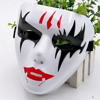 (3 VẠCH ĐỎ) Mặt nạ 3 vạch đỏ Jabbawookeez hacker màu trắng phối đỏ độc đáo hóa trang halloween trung thu