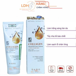 Sữa Rửa mặt Collagen 3IN1 Dabo ,trắng da, trẻ hoá,căng mịn da,Hàn Quốc 180ml