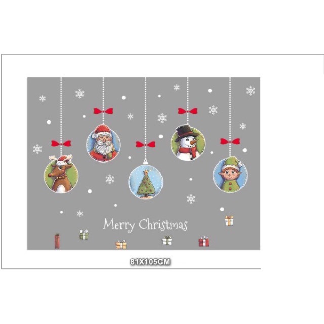 Decal dán tường Noel - Rèm cầu tuyết Cổ tích
