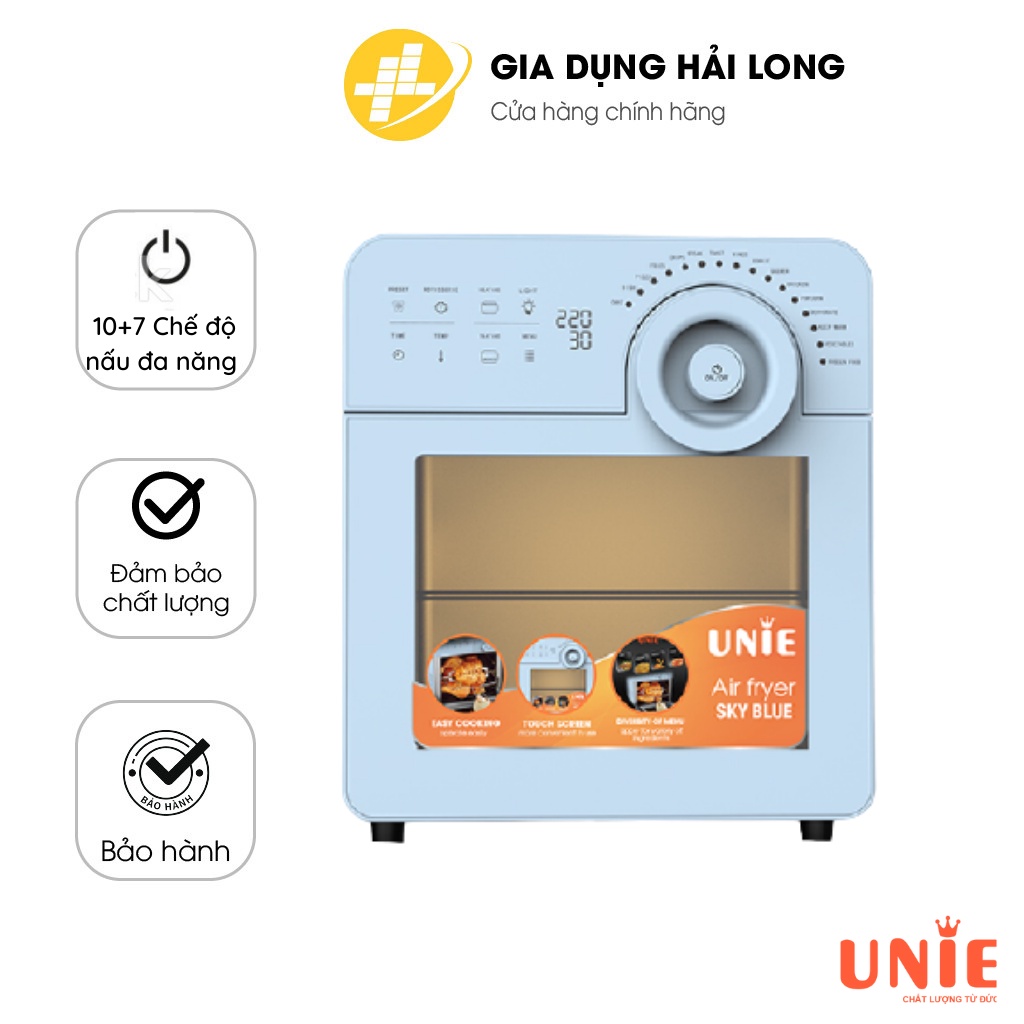 Nồi chiên không dầu cao cấp Unie Sky Blue  [BẢO HÀNH 12 THÁNG]