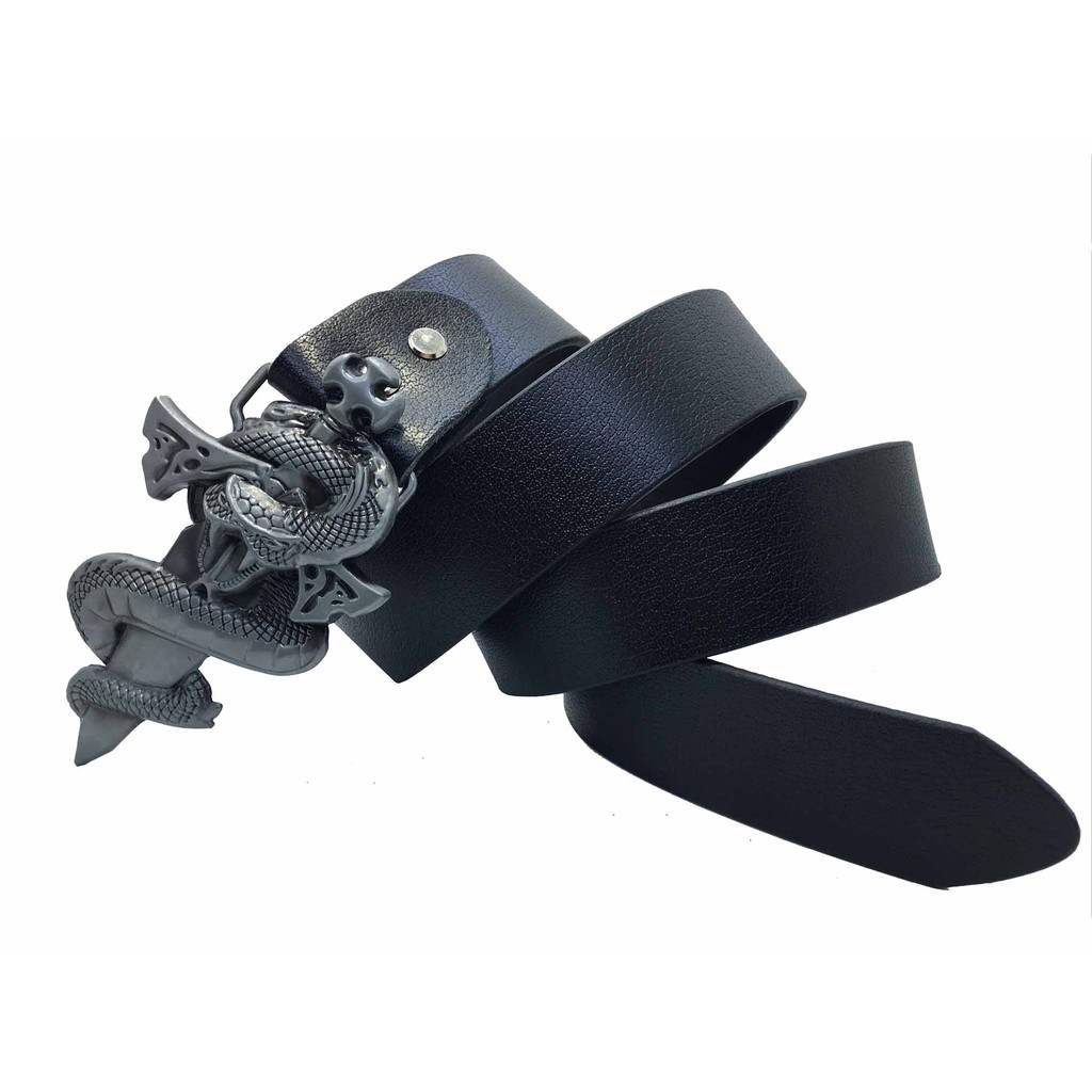 Thắt Lưng Nam Da Bò Khóa Kiếm &amp; Rắn DLKRK_01