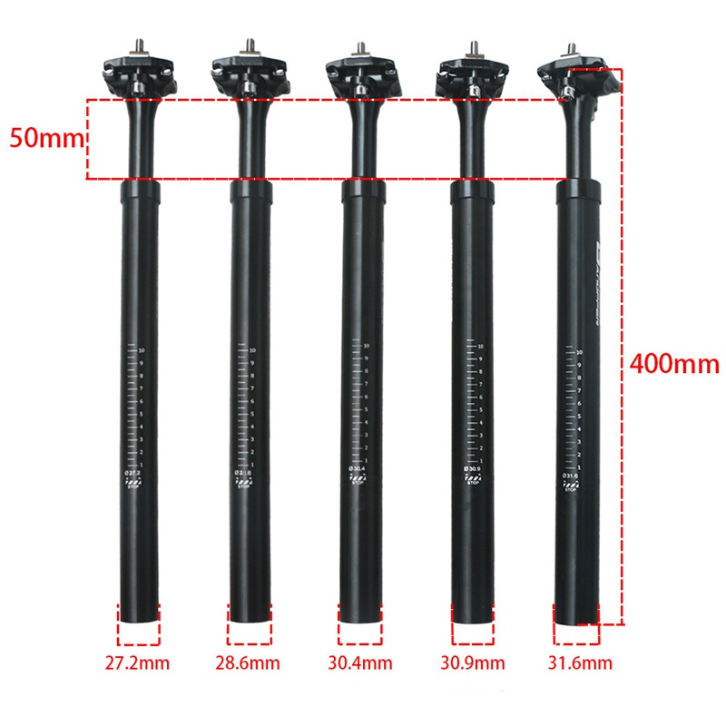 Thanh Cốt Yên Giảm Xóc 400mm 28.6mm Tùy Chỉnh Tiện Dụng Cho Xe Đạp