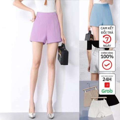 Quần Short Cạp Cao Cao Cấp Khóa Kéo Sau 10 Màu 022