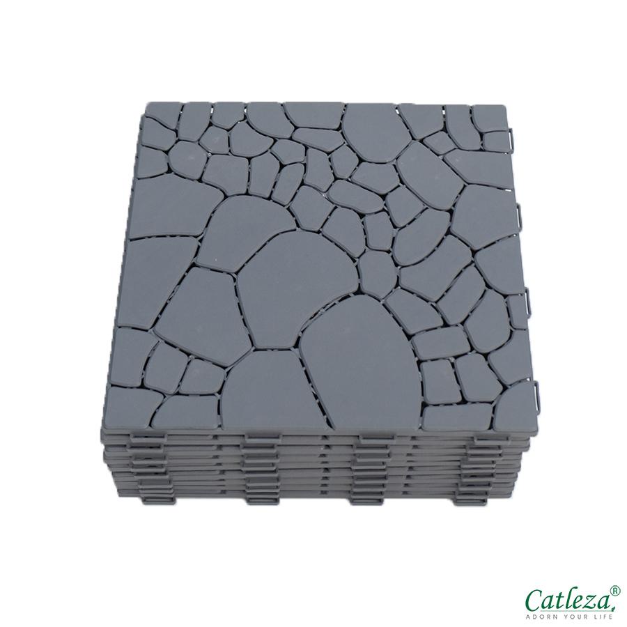 Vỉ Nhựa Lót Sàn Viên Gạch CATLEZA 30x30x1.4 cm - Combo 9 Tấm