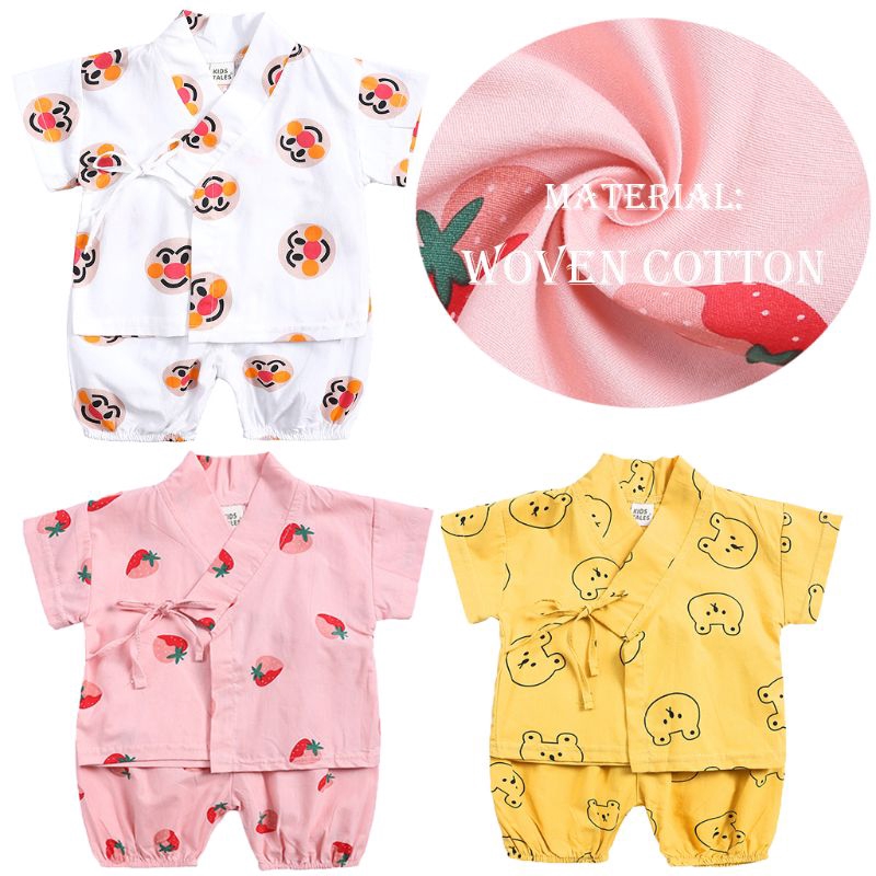 Áo Liền Quần Vải Cotton In Hoạt Hình Dễ Thương Cho Bé Sơ Sinh