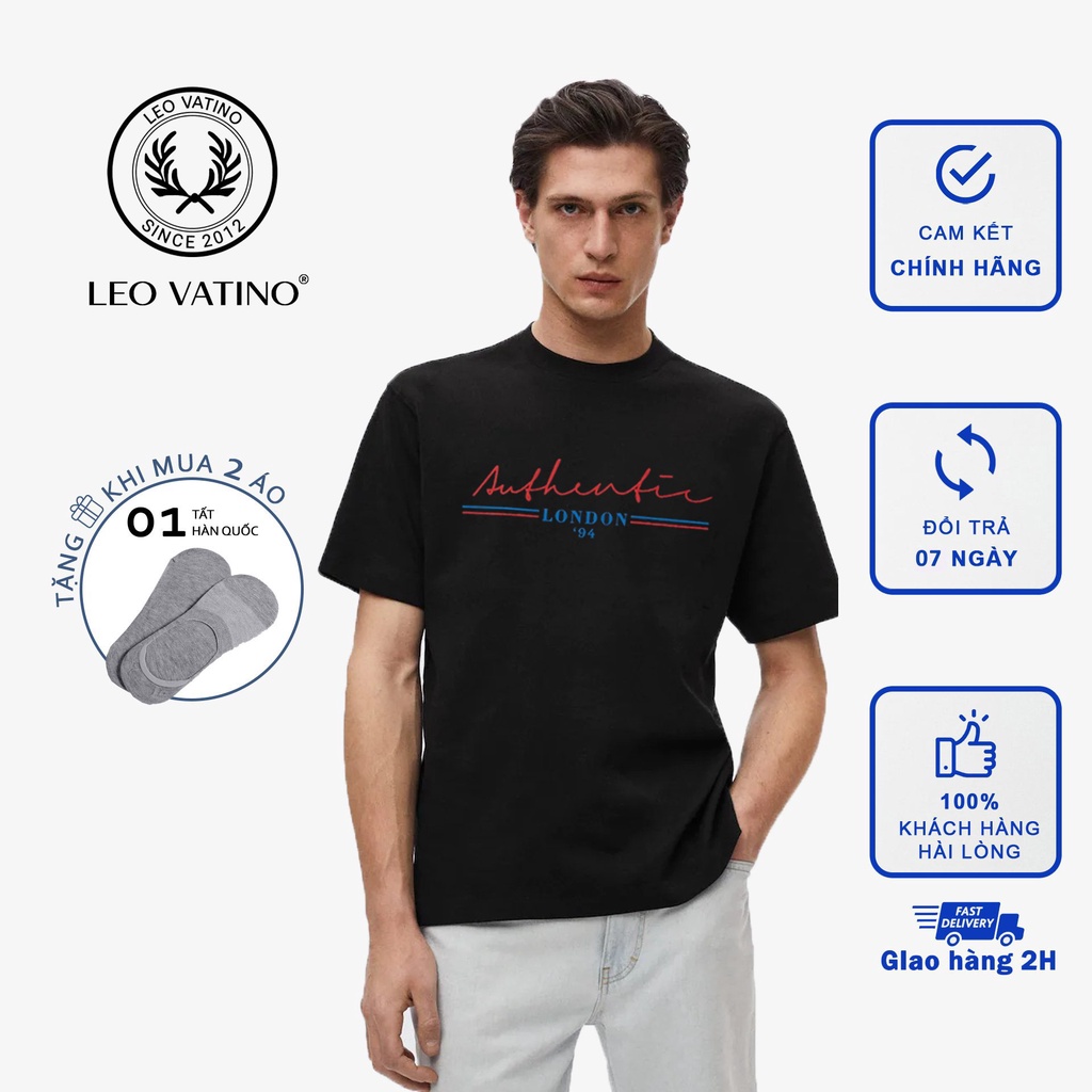 Áo thun nam cổ tròn GRAPHIC in cao cấp vải Cotton xuất xịn,chuẩn form,trẻ trung, năng động APGP16-D - Leo Vatino