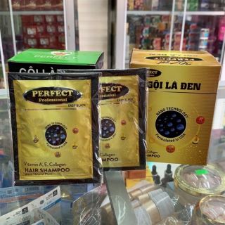 Gói lẻ gội là đen Perfect Collagen & Vitamin E (Hộp có 10 gói)