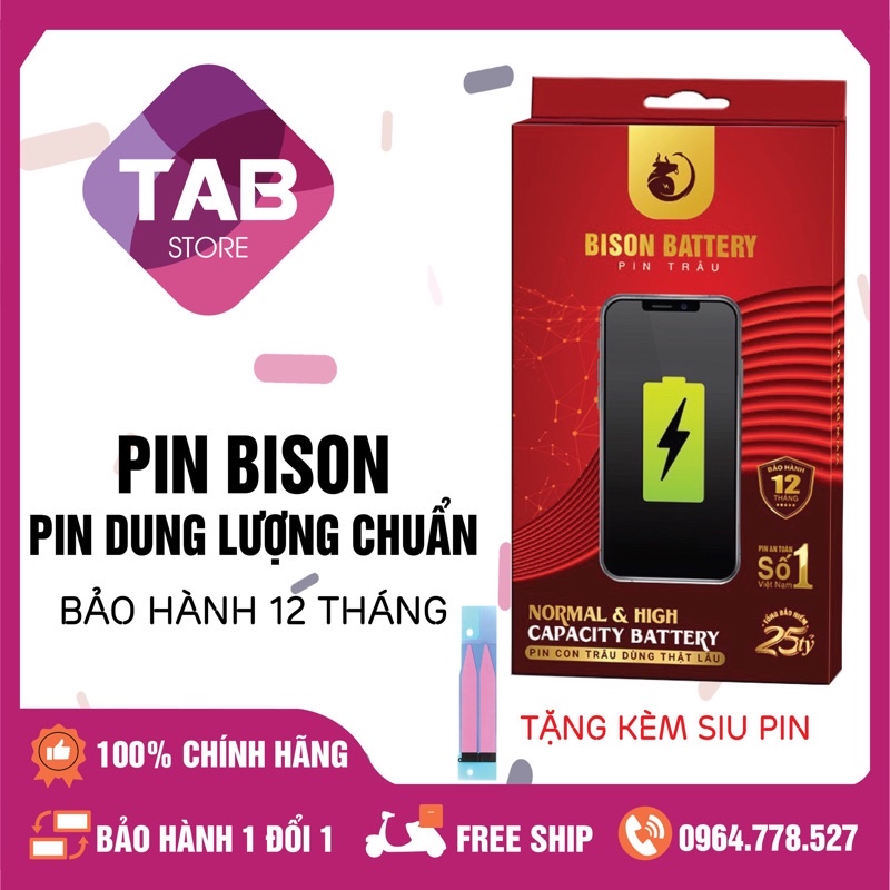 Pin BISON (Pin Con Trâu) Siêu Trâu Siêu Bền - Bảo Hành 12 Tháng