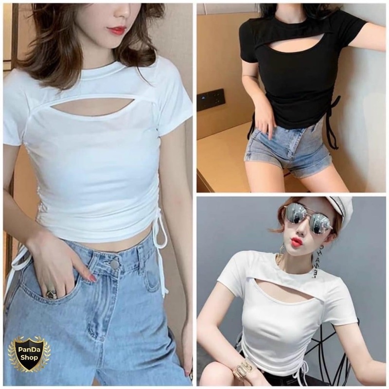 Áo hở ngực rút dây 2 bên siêu nét kèm 2 màu siêu xinh ạ a9