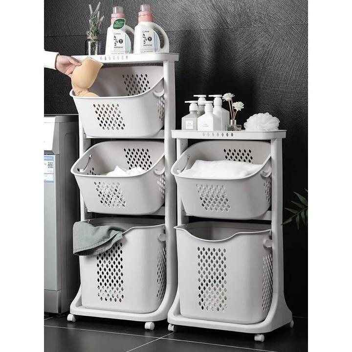 kệ nhựa lắp ghép việt nhật đựng đồ đa năng , giỏ đựng quần áo có bánh xe kho sỉ MB