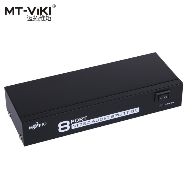 Bộ Chia Tín Hiệu Av (Video & Audio) 1 Ra 8 Viki Hàng Chính Hãng - Av Splitter 1 In 8 Out