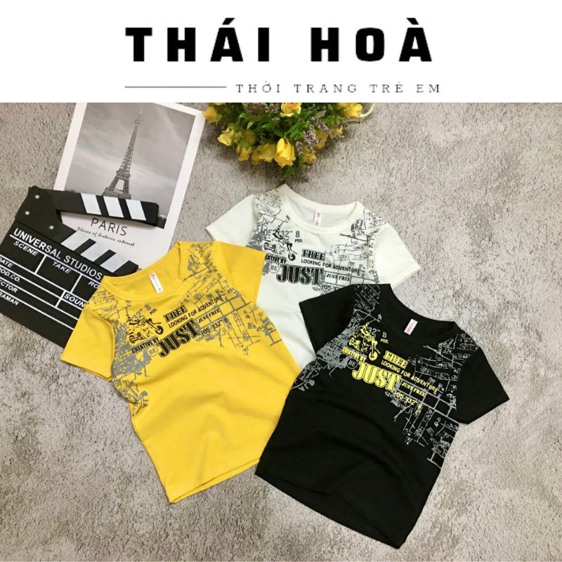 Áo thun in bé trai  COTTON 4 CHIỀU  áo bé trai in họa tiết 7_20kg mềm mại