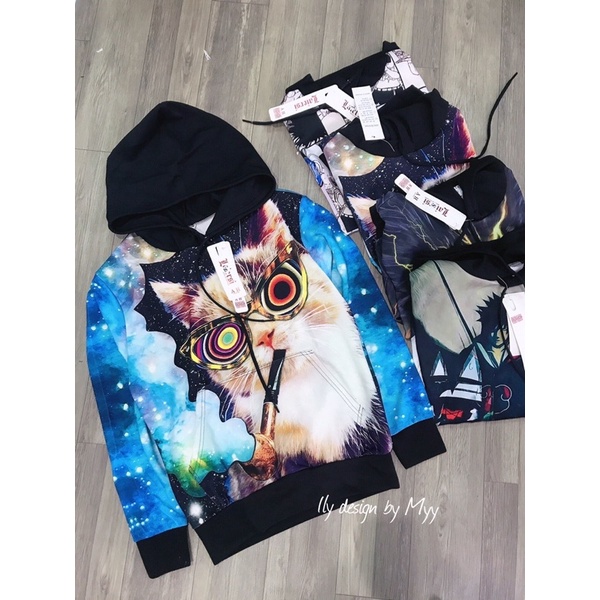 Áo Hoddie Unisex Nam Nữ In Hình 3D Thời Trang - K01