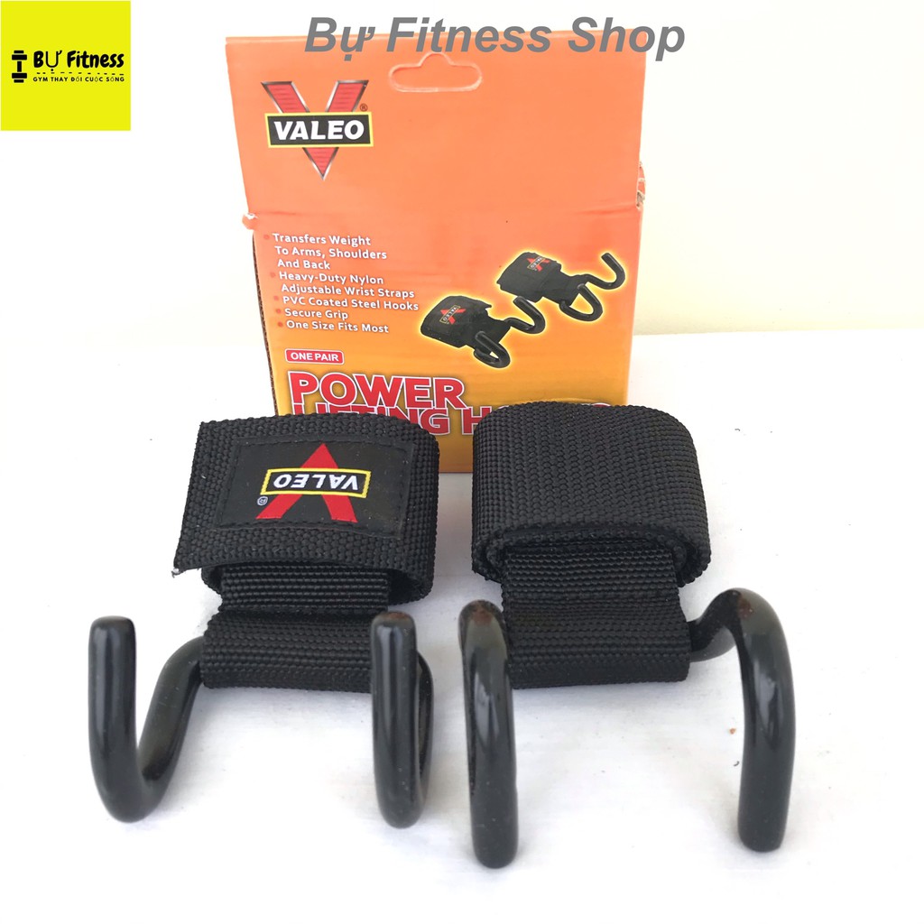 Dây Kéo Lưng Có Móc VALEO Tăng Sức Mạnh, Hỗ Trợ Deadlift - 1 Đôi